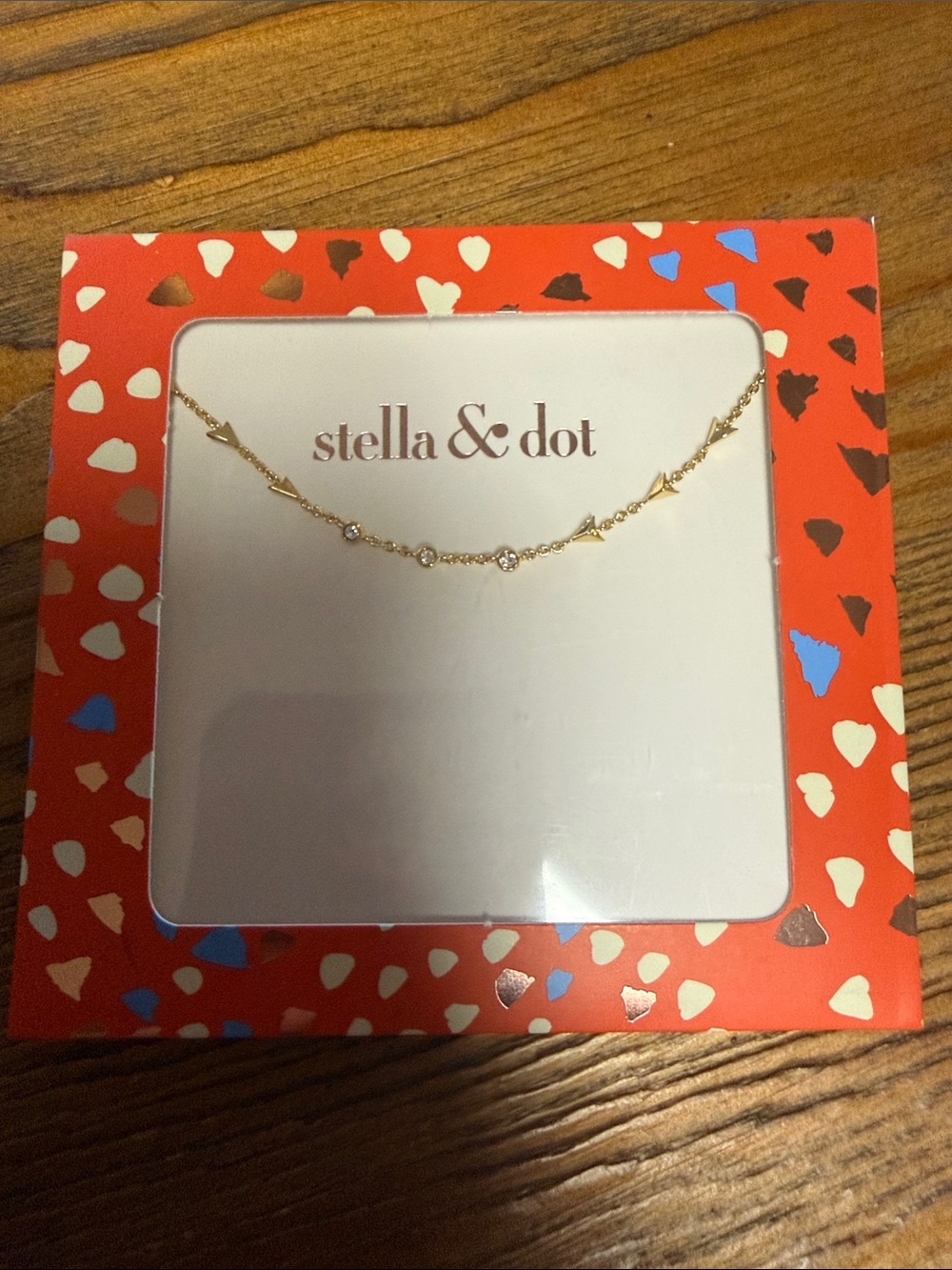 Stella & Dot Gold Crystal Accent Necklace